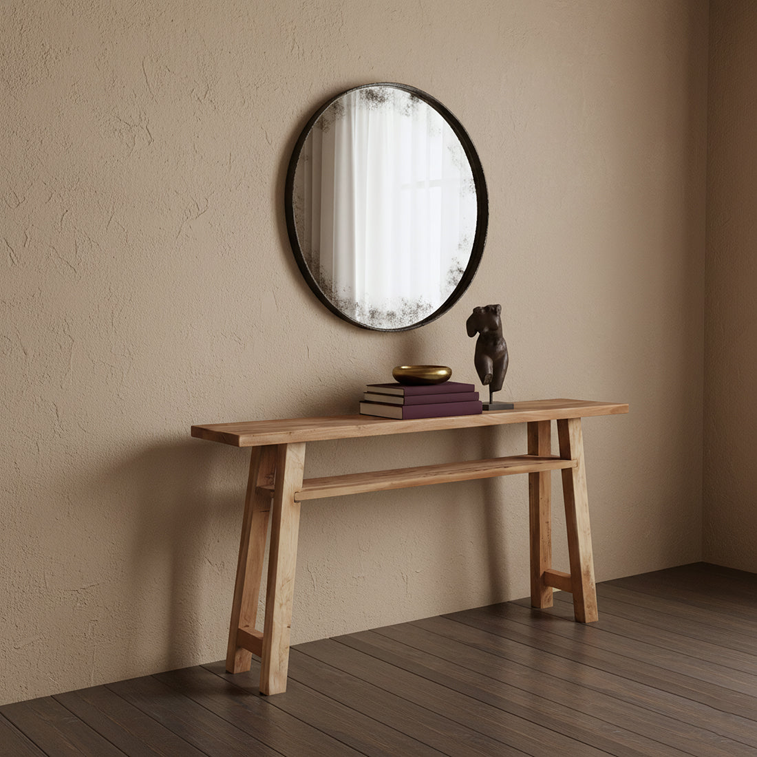 Farmwood wandtafel/sidetable large - FSC-gerecycled hout