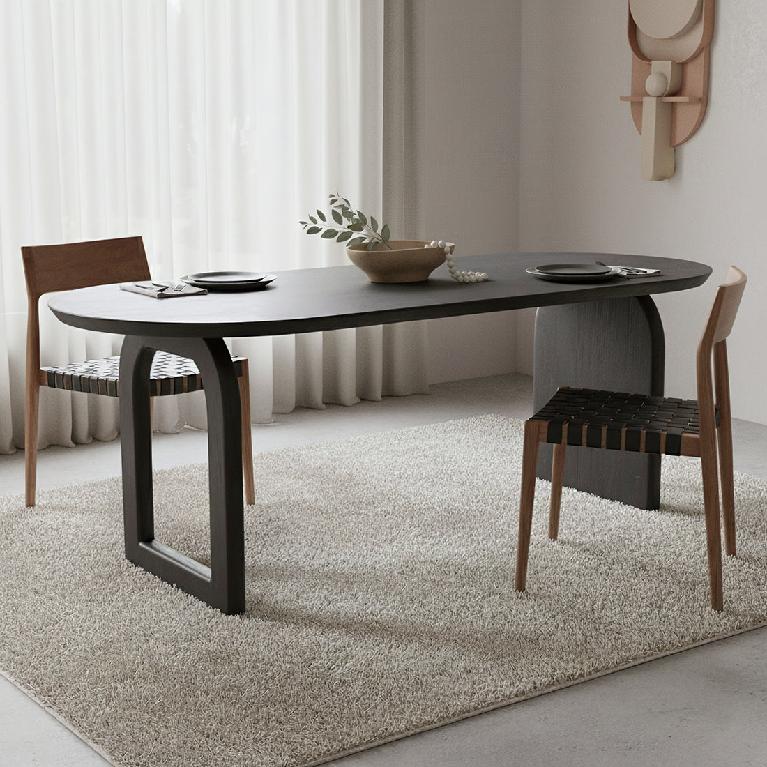 Bullnose eettafel 180cm