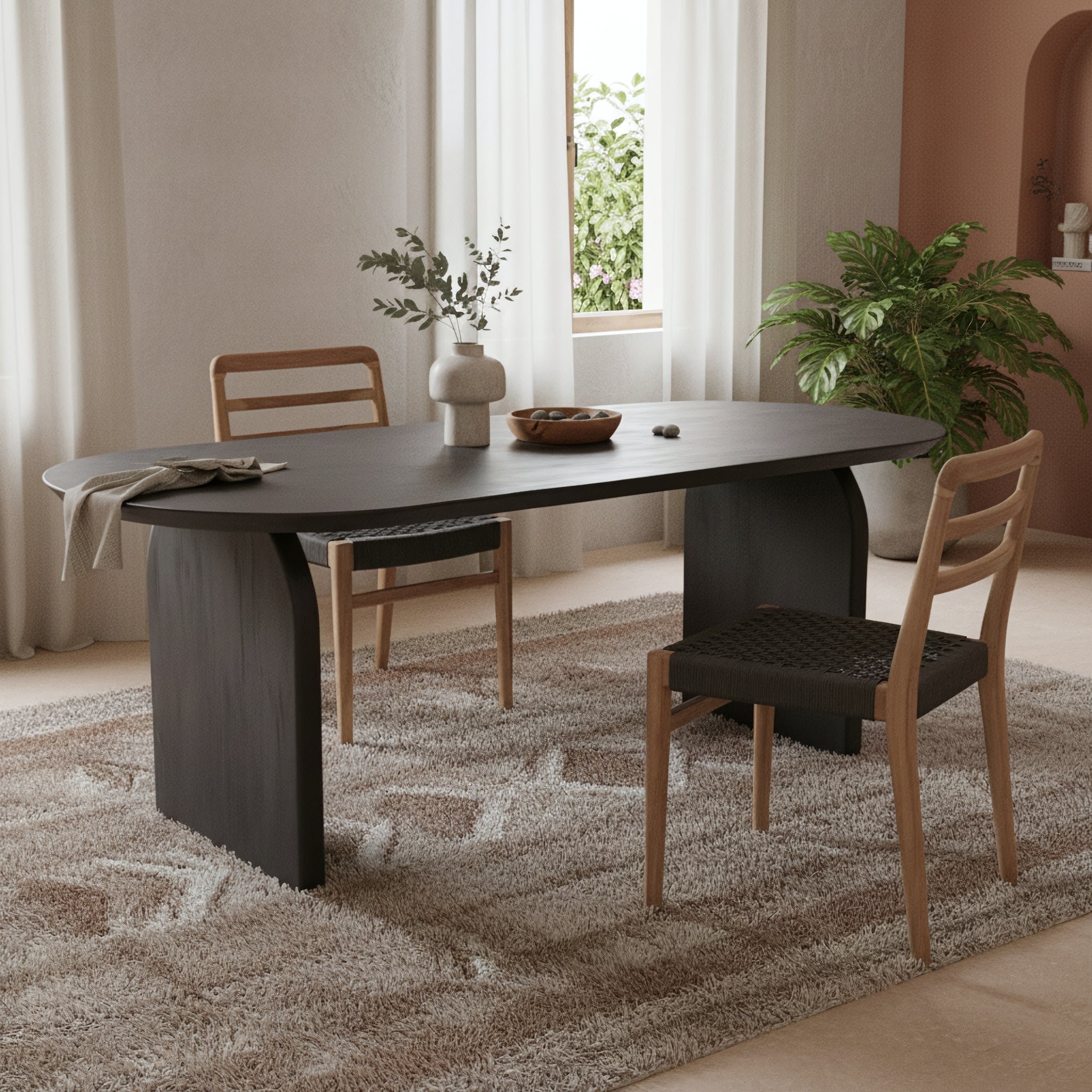 Bullnose eettafel 180 cm