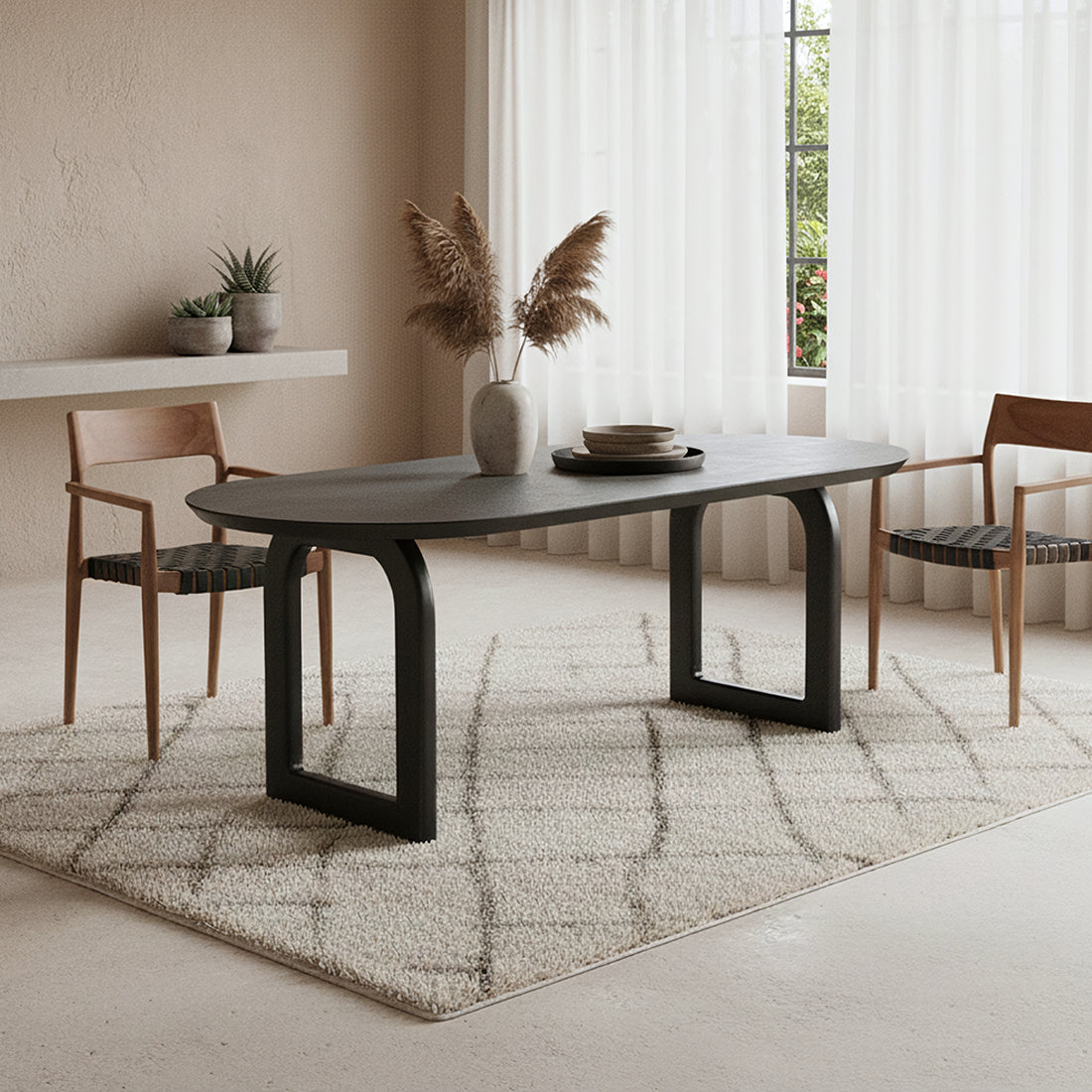 Bullnose eettafel 200 cm
