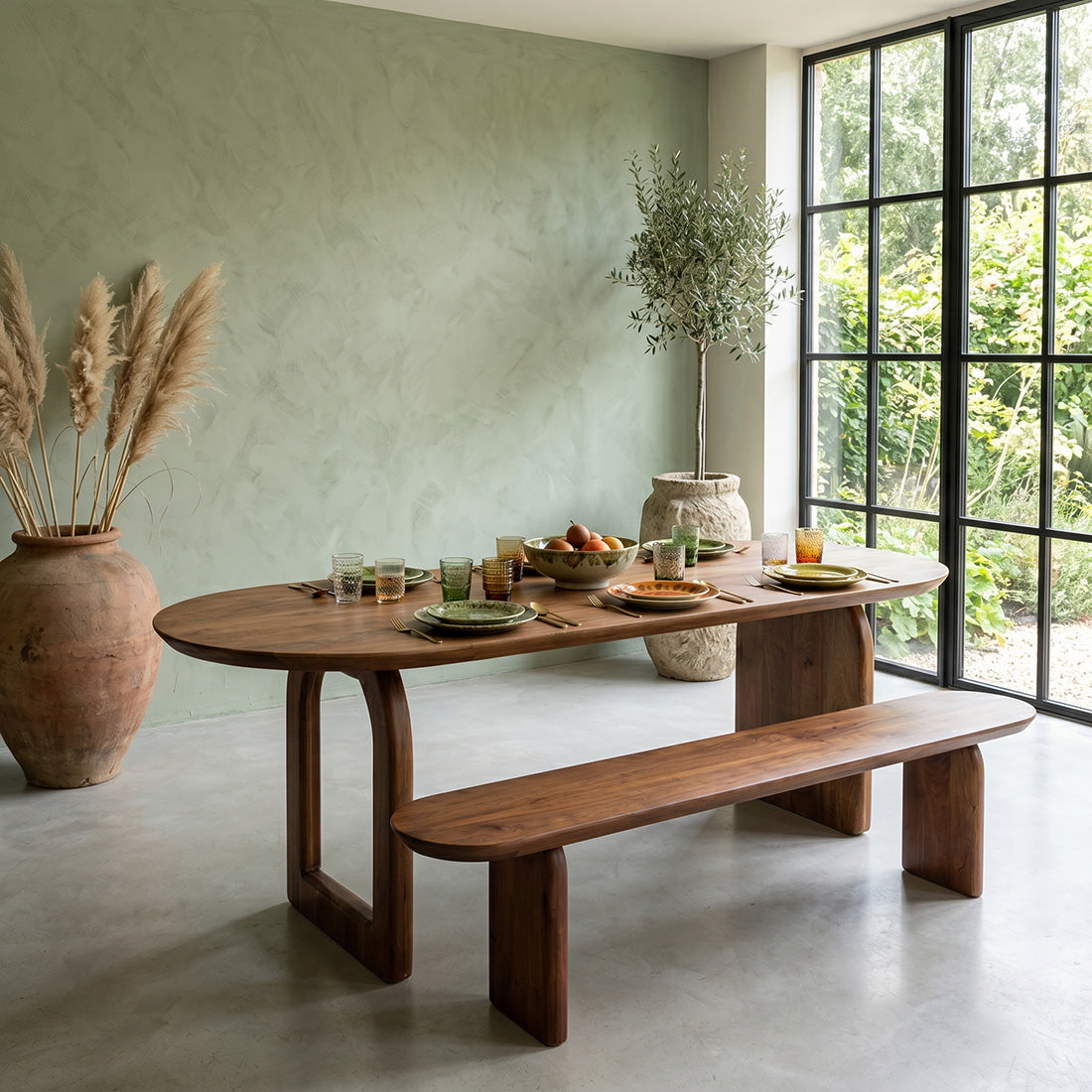 Bullnose eettafel brown - 240 - mix base