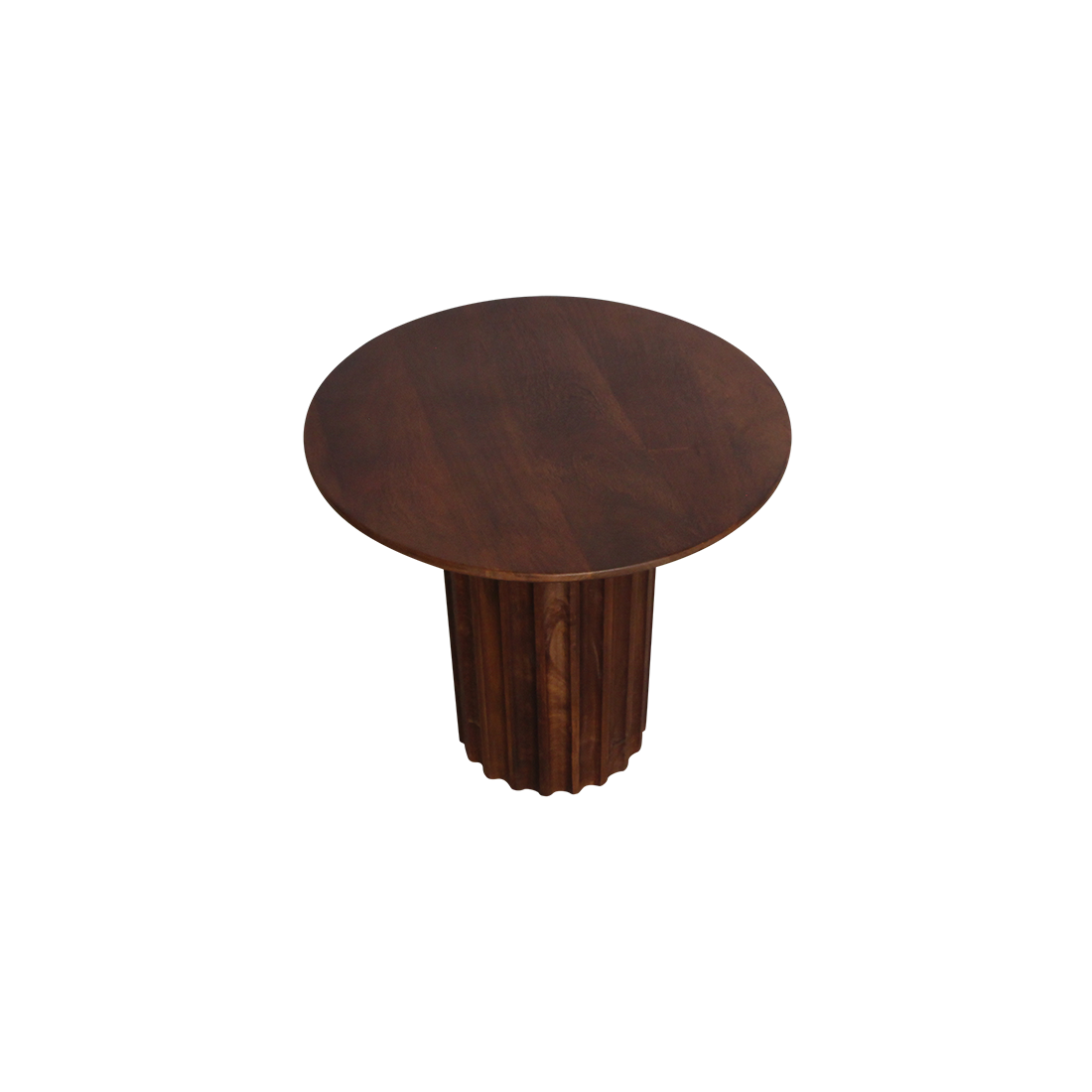 Bullnose bijzettafel reversed bruin Ø 50 cm