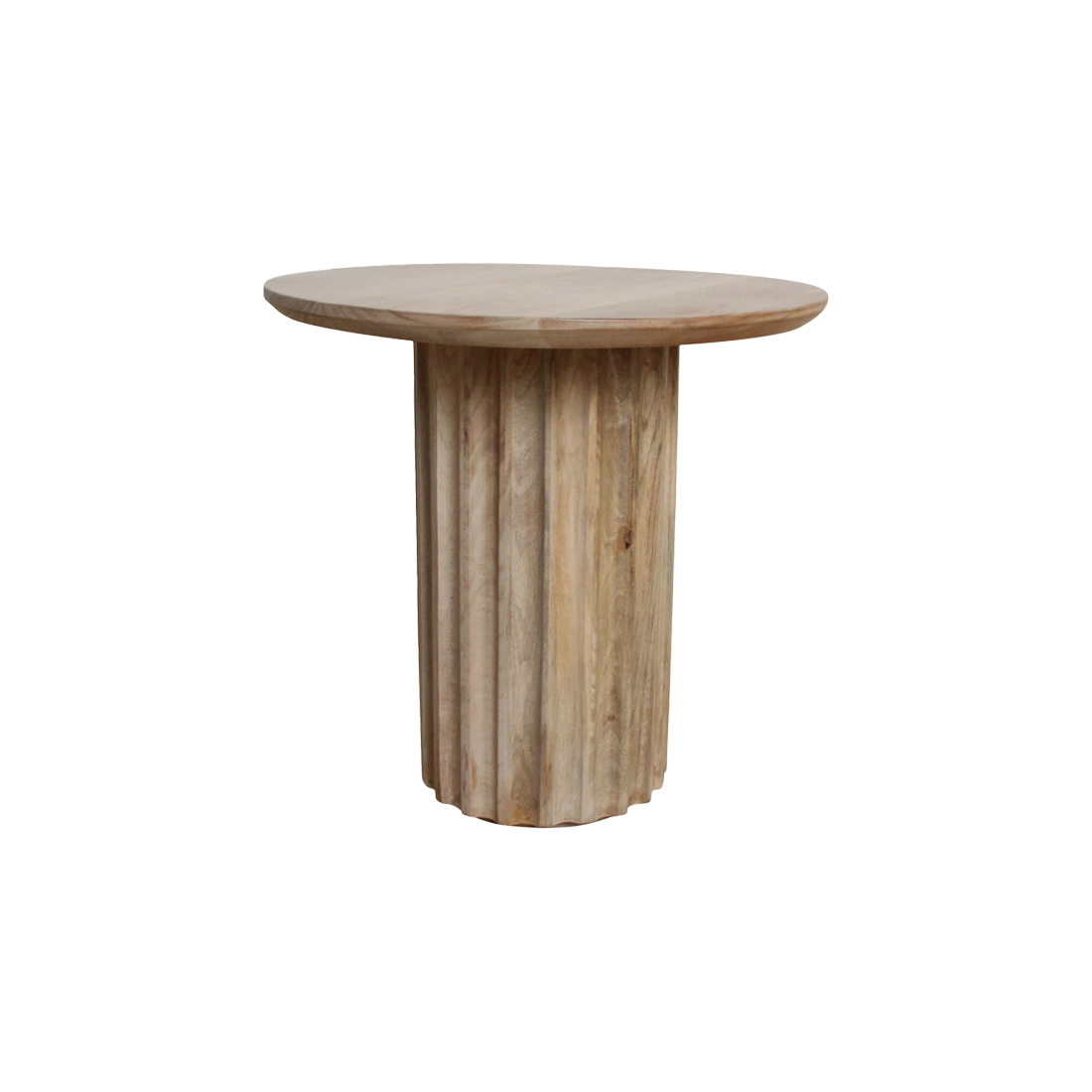Bullnose bijzettafel reversed naturel Ø 50 cm
