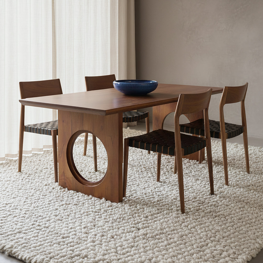 Bullnose Chamfered Loop mangohouten eettafel  - 180 cm