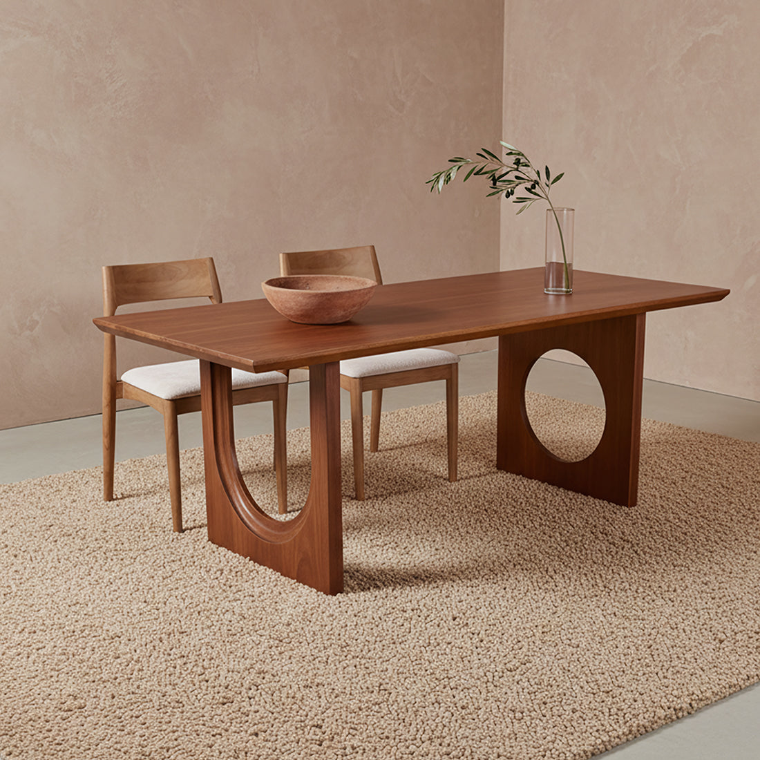 Bullnose Chamfered Mix mangohouten eettafel  - 180 cm