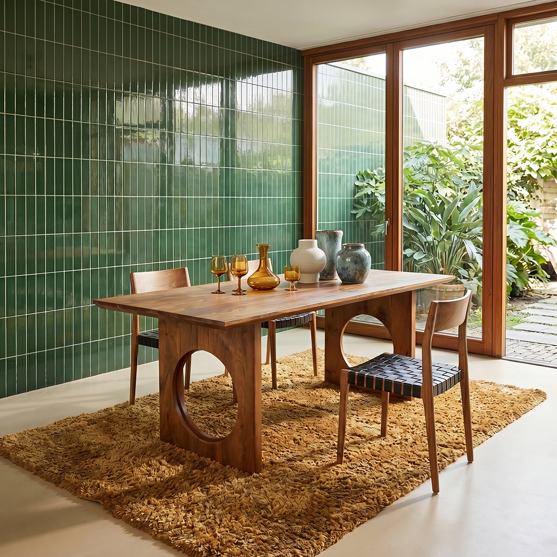 Bullnose Chamfered Loop mangohouten eettafel  - 200 cm