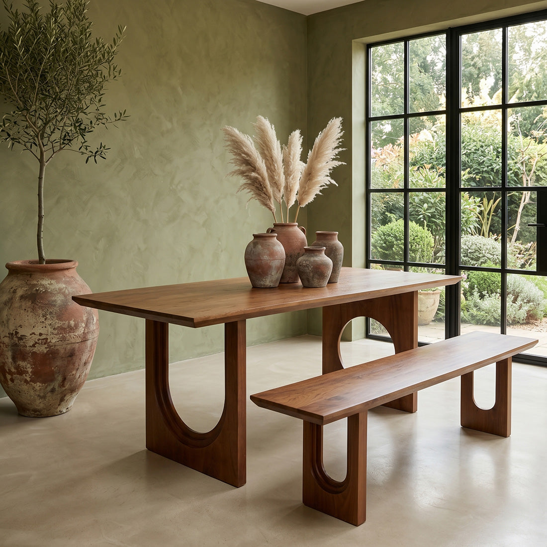 Bullnose Chamfered Mix mangohouten eettafel  - 200 cm
