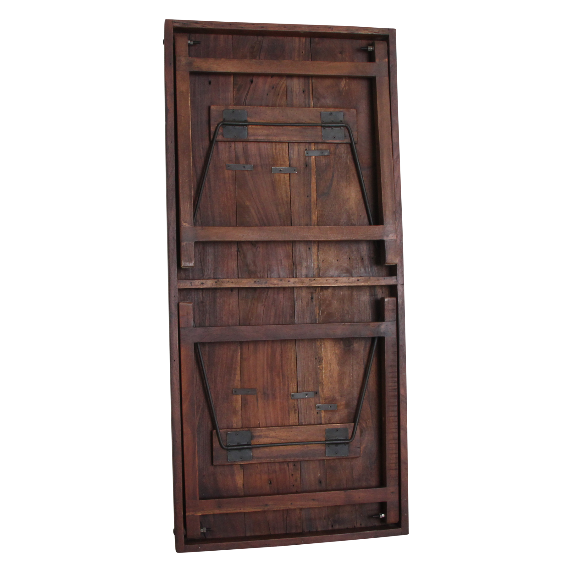 Inklapbare vintage eettafel - Gerecycled hout - 165x75x76 cm