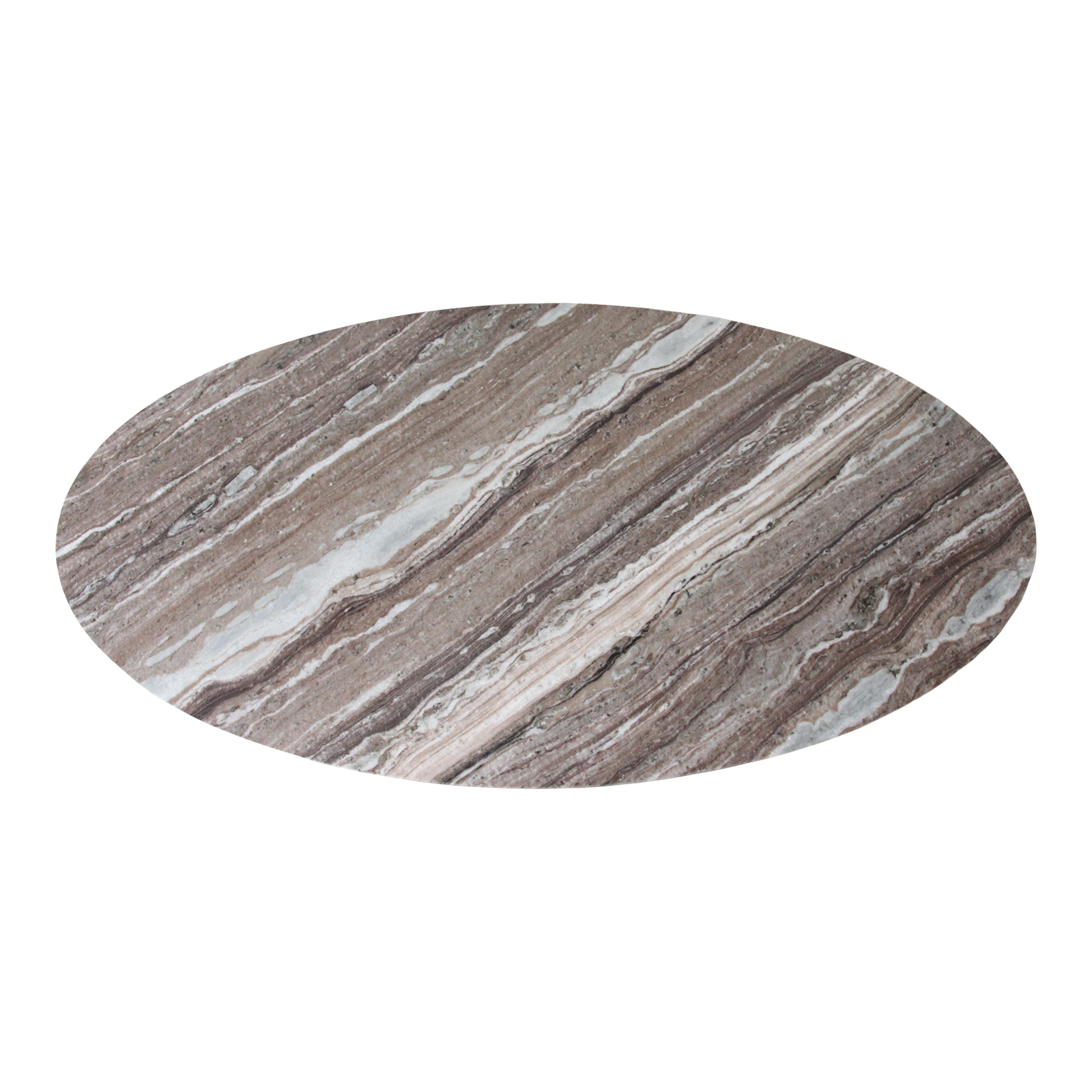 Ovale marmeren salontafel - Fantasy bruin - 120x60x38 cm