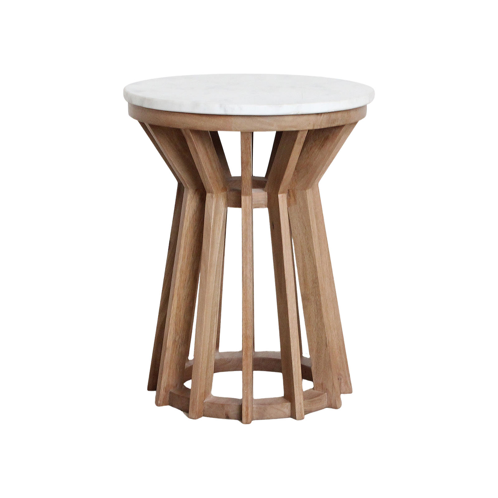 Sarawak marmeren bijzettafel - wit