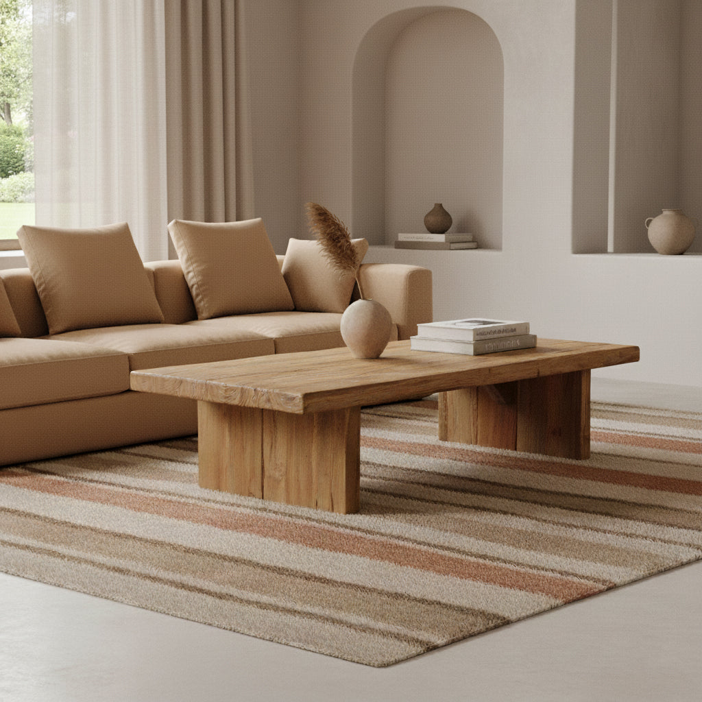 Teakhouten salontafel - FSC-gerecycled - 140x60x30 cm