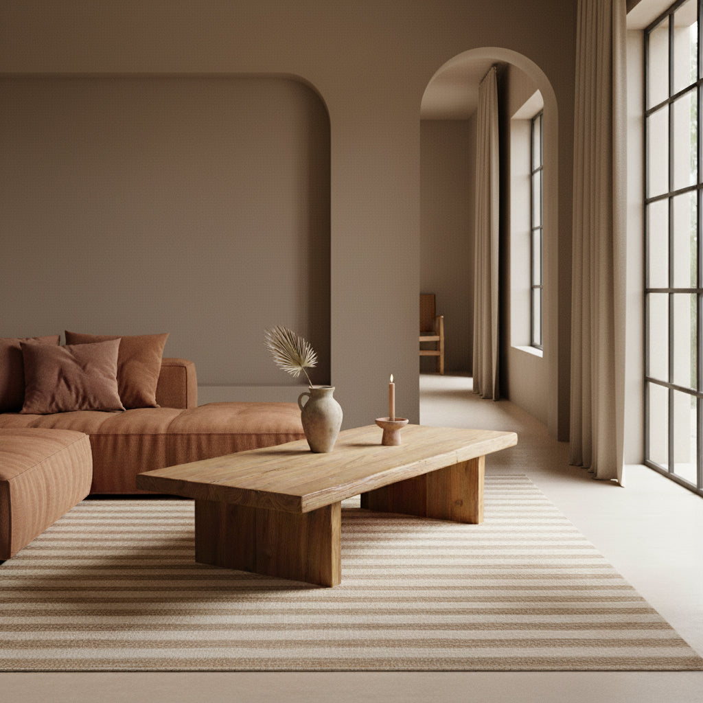 Teakhouten salontafel - FSC-gerecycled - 140x60x30 cm