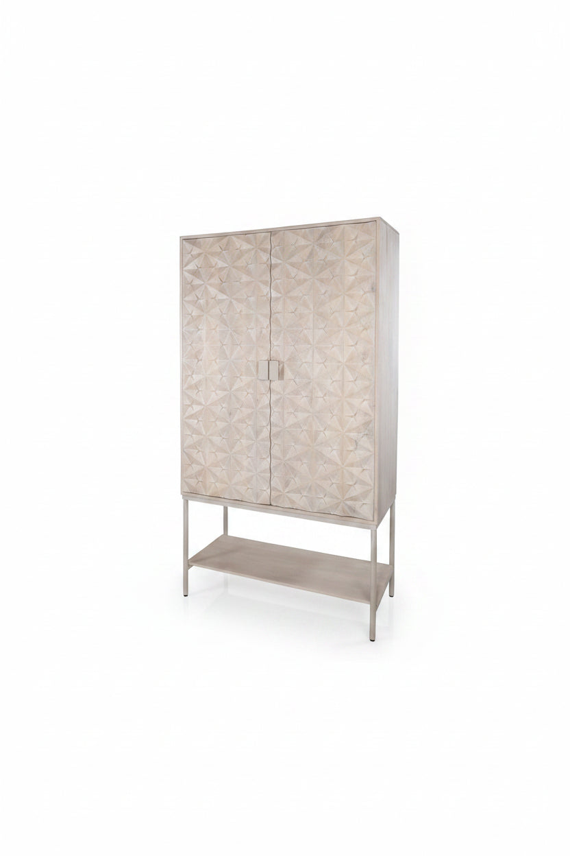 Trinity 2-deurs kast met onderplank, Mango Ashblond