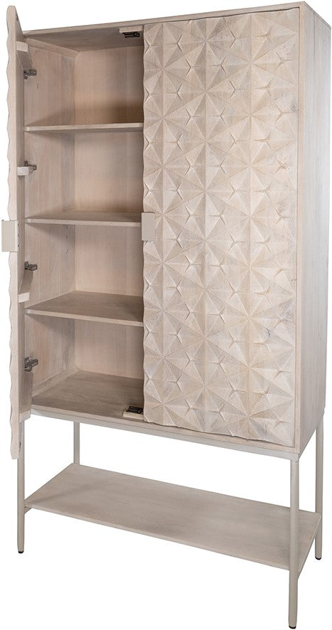 Trinity 2-deurs kast met onderplank, Mango Ashblond