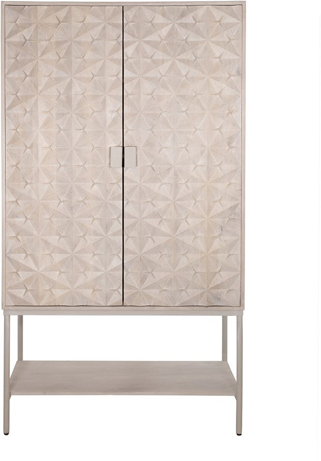 Trinity 2-deurs kast met onderplank, Mango Ashblond