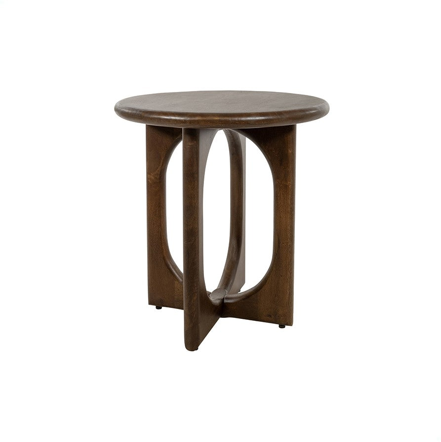 Bijzettafel Ø50, Mango Brown Walnut