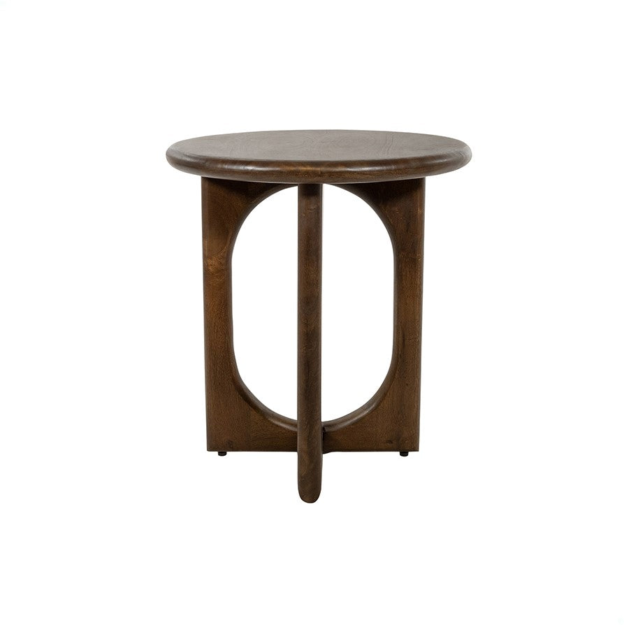 Bijzettafel Ø50, Mango Brown Walnut