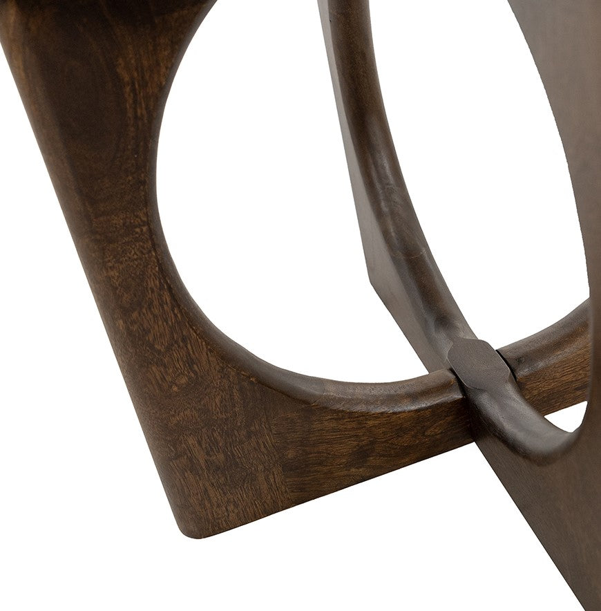 Bijzettafel Ø50, Mango Brown Walnut