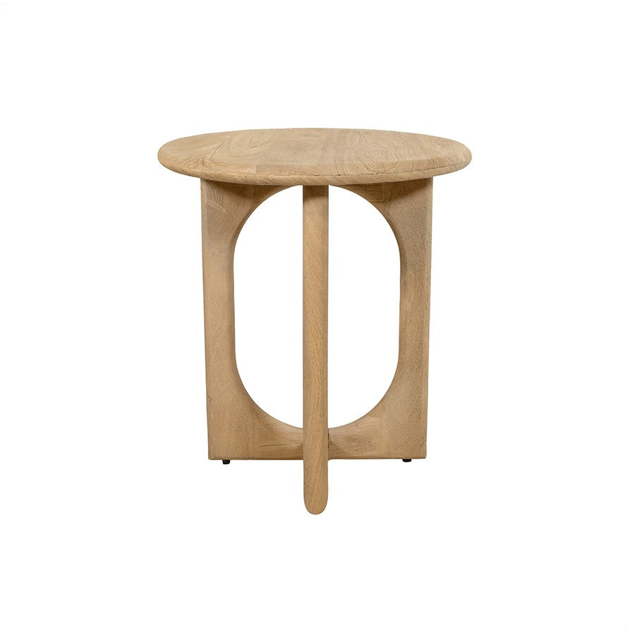 Bijzettafel Ø50, Acacia Groovy Natural