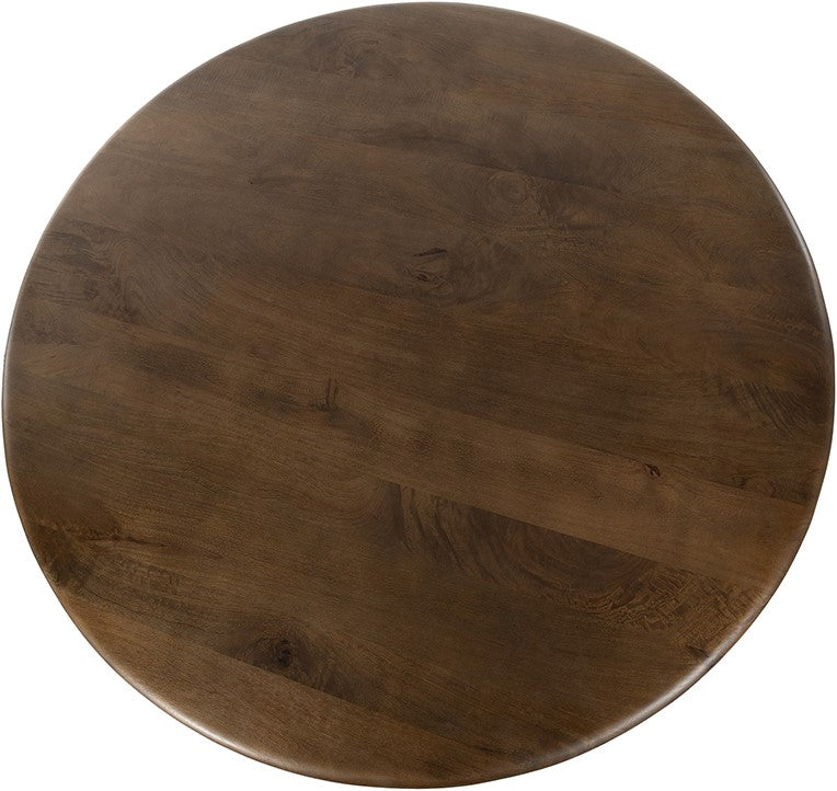 Eetkamertafel Ø130, Mango Brown Walnut